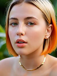 Swedish babe strips down to a mini g string in tropical twilight